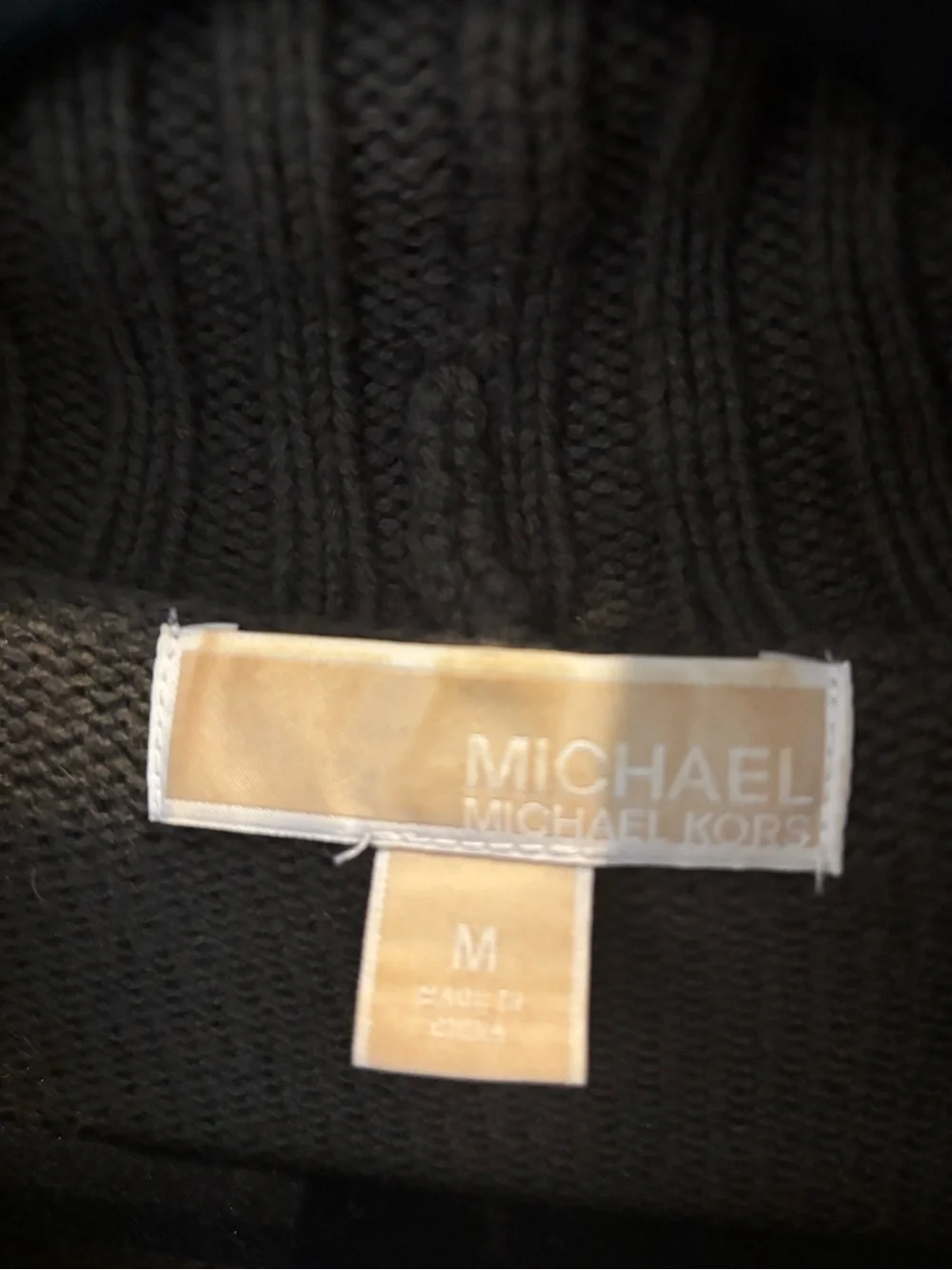 Michael Kors Olive Shawl Collar Toggle Cardigan